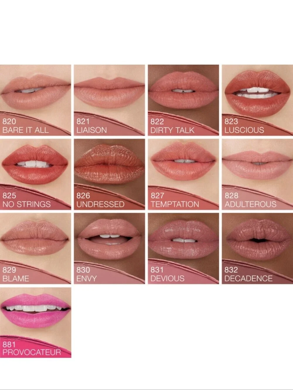 NARS Explicit Refillable Lipstick: No Strings (825), .13oz (Full Size), NIB